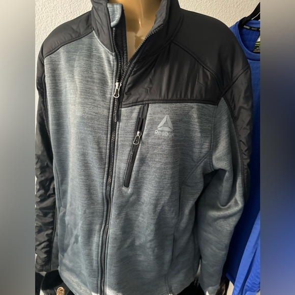 Reebok unisex zip up hoodie guc fleece size large - Picture 1 of 10